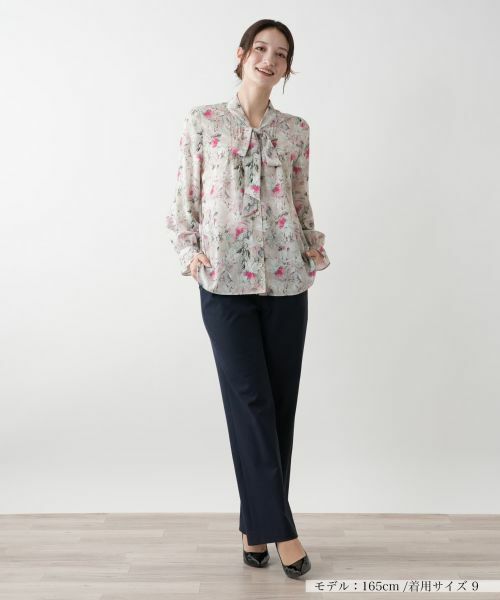 Leilian / レリアン シャツ・ブラウス | 花柄ボウタイブラウス【ROCHAS Premiere】【ERICA】 | 詳細1