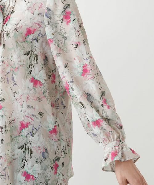Leilian / レリアン シャツ・ブラウス | 花柄ボウタイブラウス【ROCHAS Premiere】【ERICA】 | 詳細10