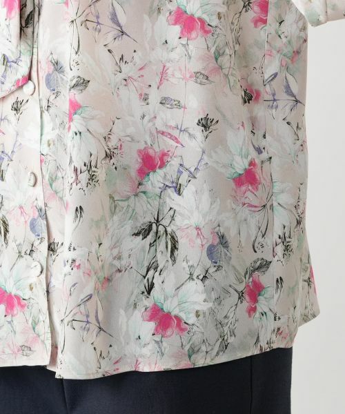 Leilian / レリアン シャツ・ブラウス | 花柄ボウタイブラウス【ROCHAS Premiere】【ERICA】 | 詳細11