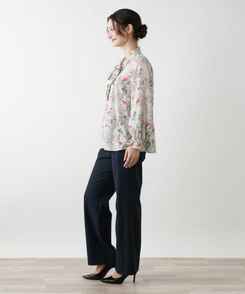 Leilian / レリアン シャツ・ブラウス | 花柄ボウタイブラウス【ROCHAS Premiere】【ERICA】 | 詳細2