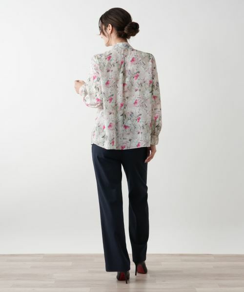 Leilian / レリアン シャツ・ブラウス | 花柄ボウタイブラウス【ROCHAS Premiere】【ERICA】 | 詳細3