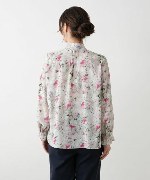 Leilian / レリアン シャツ・ブラウス | 花柄ボウタイブラウス【ROCHAS Premiere】【ERICA】 | 詳細6