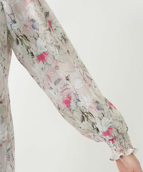 Leilian / レリアン シャツ・ブラウス | フラワープリントブラウス【ROCHAS Premiere】【ERICA】 | 詳細10