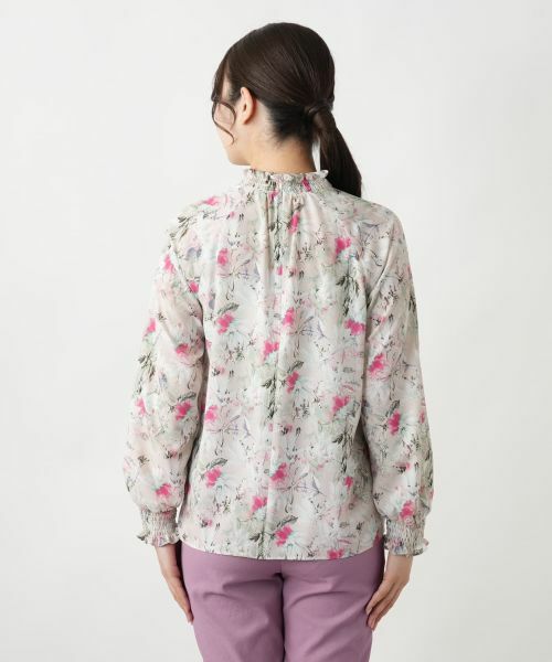 Leilian / レリアン シャツ・ブラウス | フラワープリントブラウス【ROCHAS Premiere】【ERICA】 | 詳細6