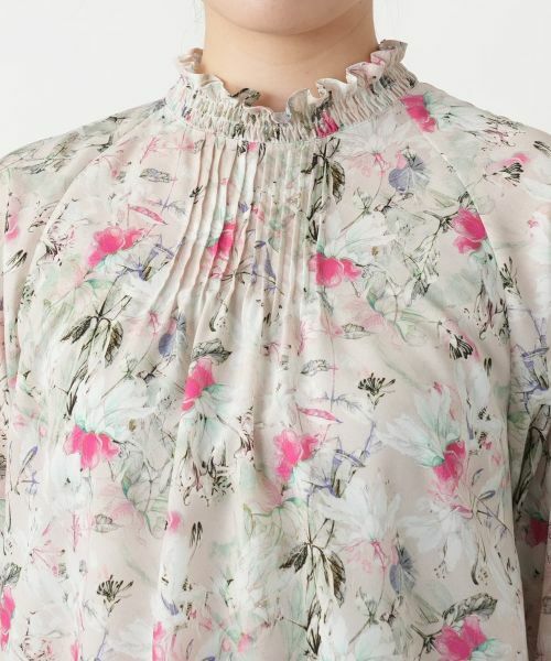 Leilian / レリアン シャツ・ブラウス | フラワープリントブラウス【ROCHAS Premiere】【ERICA】 | 詳細7