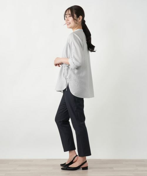 Leilian / レリアン シャツ・ブラウス | バンドカラーブラウス【ROCHAS Premiere】 | 詳細15