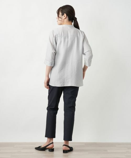 Leilian / レリアン シャツ・ブラウス | バンドカラーブラウス【ROCHAS Premiere】 | 詳細16