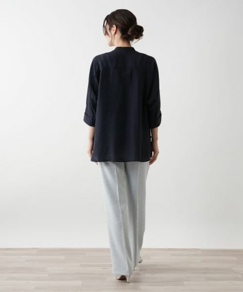 Leilian / レリアン シャツ・ブラウス | バンドカラーブラウス【ROCHAS Premiere】 | 詳細3