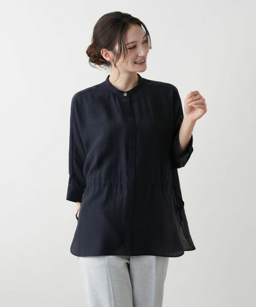 Leilian / レリアン シャツ・ブラウス | バンドカラーブラウス【ROCHAS Premiere】 | 詳細4