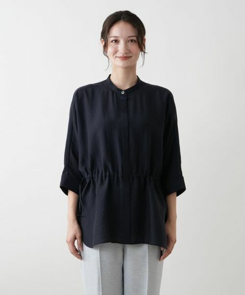 Leilian / レリアン シャツ・ブラウス | バンドカラーブラウス【ROCHAS Premiere】 | 詳細5