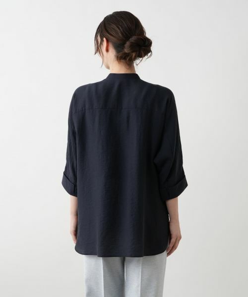 Leilian / レリアン シャツ・ブラウス | バンドカラーブラウス【ROCHAS Premiere】 | 詳細7