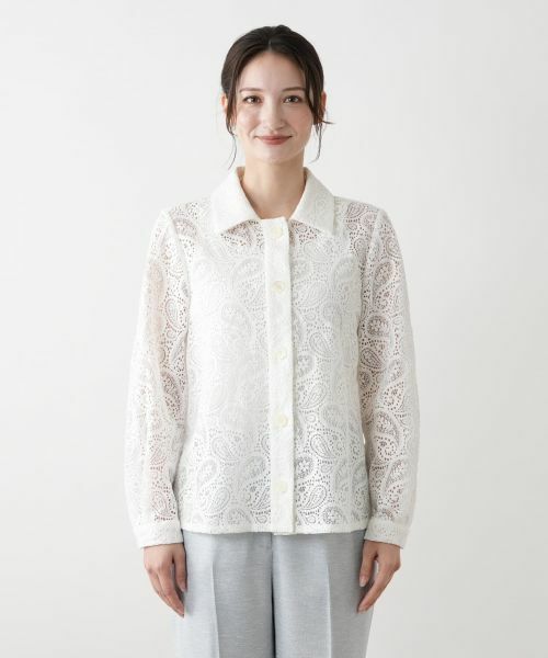 Leilian / レリアン シャツ・ブラウス | ペイズリーレースブラウス【ROCHAS Premiere】 | 詳細4