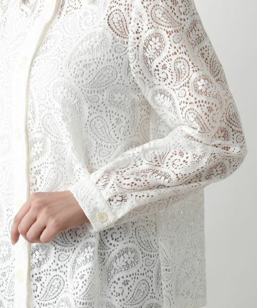 Leilian / レリアン シャツ・ブラウス | ペイズリーレースブラウス【ROCHAS Premiere】 | 詳細9