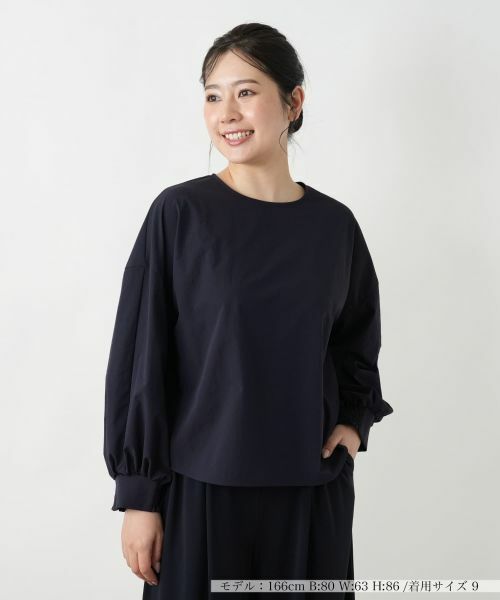 Leilian/レリアン 洗える2WAYブラウス ネイビー 11(L) Leilian/レリアン 洗える2WAYブラウス ネイビー 11(L)