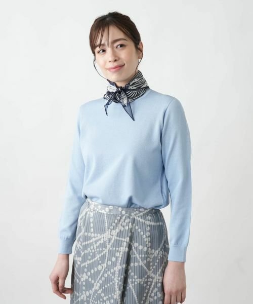 Leilian / レリアン バンダナ・スカーフ | ストライプ切替スカーフ | 詳細5