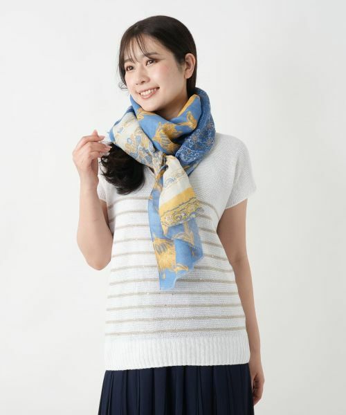Leilian / レリアン マフラー・ショール・スヌード・ストール | 柄ストール【MIAN】 | 詳細2