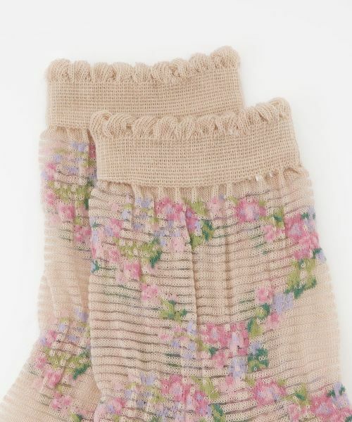 Leilian / レリアン ソックス | 小花柄ショートソックス | 詳細1