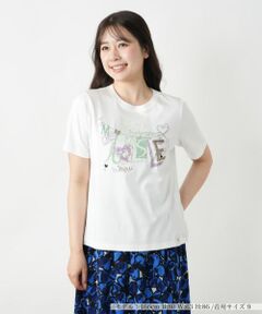 Leilian / レリアン カットソー | 刺繍プリントTシャツ【MUSE BY ROCHAS Premiere】