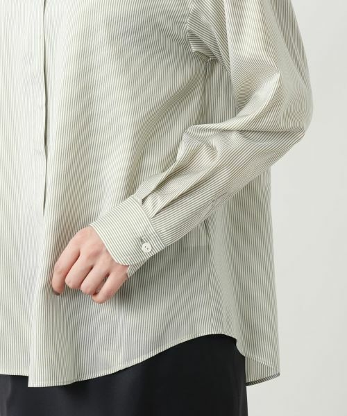Leilian / レリアン シャツ・ブラウス | ストライプブラウス | 詳細12