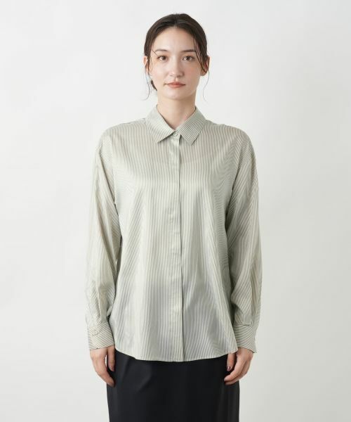Leilian / レリアン シャツ・ブラウス | ストライプブラウス | 詳細7