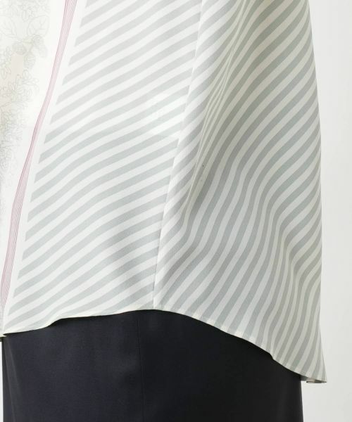 Leilian / レリアン シャツ・ブラウス | ストライプフラワーブラウス | 詳細13