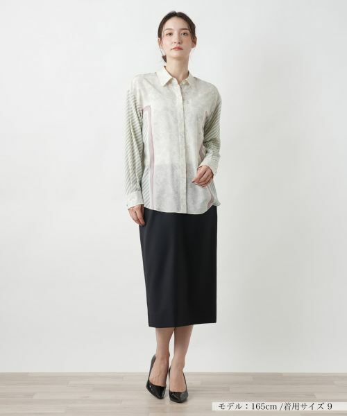 Leilian / レリアン シャツ・ブラウス | ストライプフラワーブラウス | 詳細4