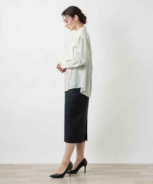 Leilian / レリアン シャツ・ブラウス | ストライプフラワーブラウス | 詳細5