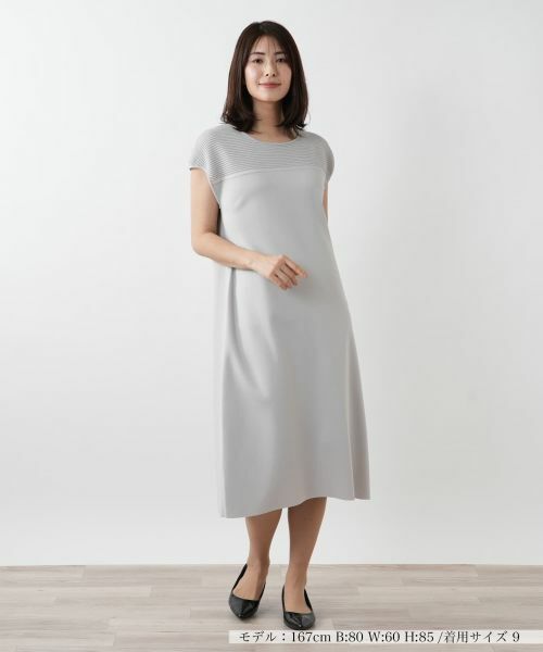 Leilian / レリアン ドレス | 切替ニットワンピース | 詳細4