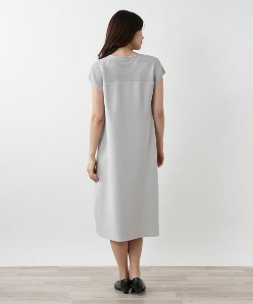 Leilian / レリアン ドレス | 切替ニットワンピース | 詳細6