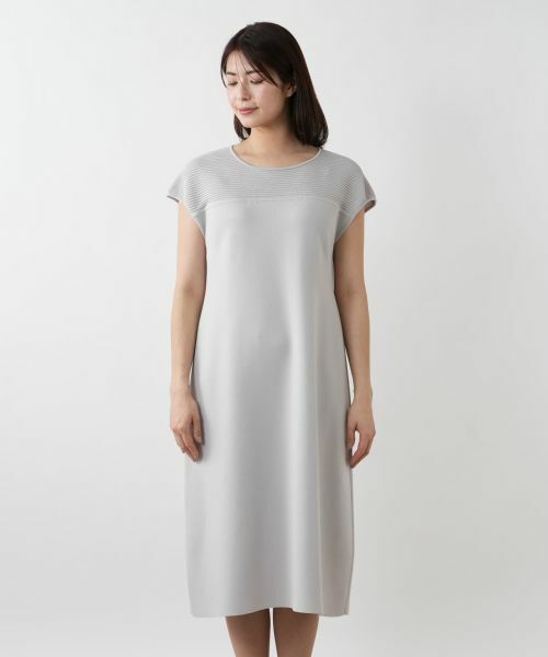 Leilian / レリアン ドレス | 切替ニットワンピース | 詳細7