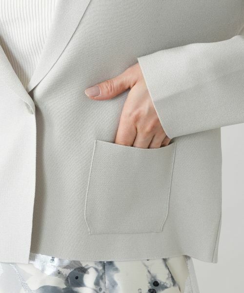 Leilian / レリアン テーラードジャケット | ニットジャケット | 詳細13