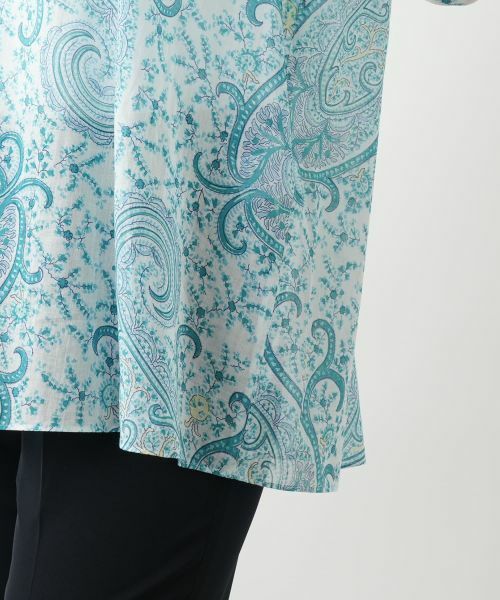 Leilian / レリアン シャツ・ブラウス | ペイズリー柄キーネックブラウス【ERICA】 | 詳細11