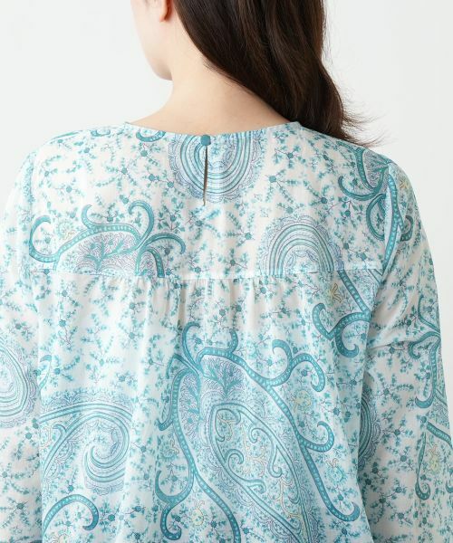 Leilian / レリアン シャツ・ブラウス | ペイズリー柄キーネックブラウス【ERICA】 | 詳細8