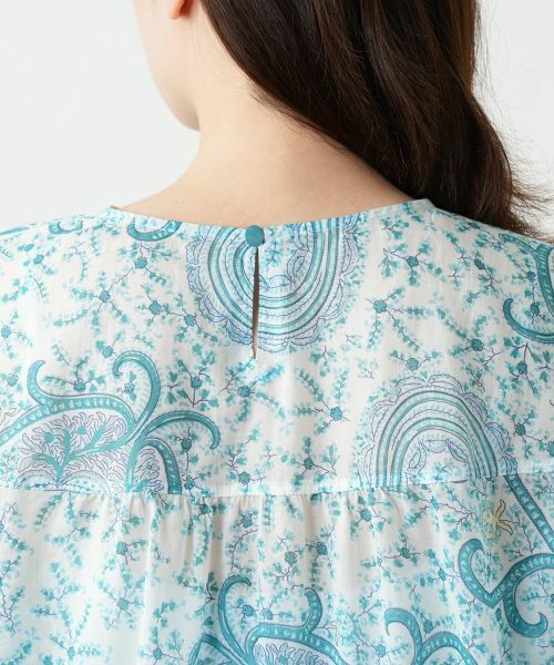 Leilian / レリアン シャツ・ブラウス | ペイズリー柄キーネックブラウス【ERICA】 | 詳細9