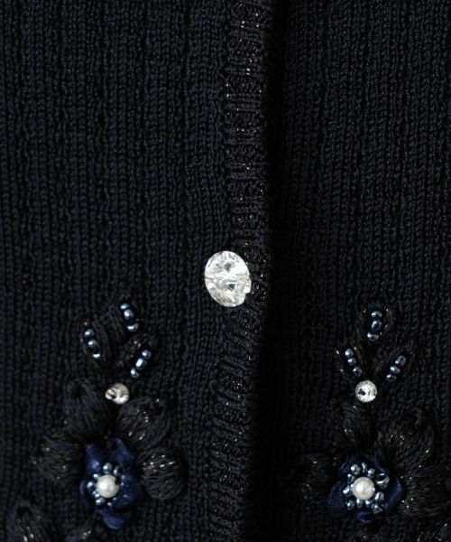 Leilian / レリアン カーディガン・ボレロ | フラワー刺繍Vネックカーディガン【CORSINI & PROTI】 | 詳細18