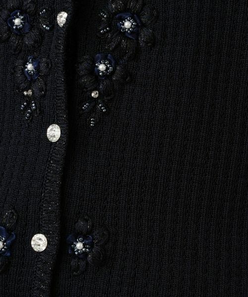 Leilian / レリアン カーディガン・ボレロ | フラワー刺繍Vネックカーディガン【CORSINI & PROTI】 | 詳細20