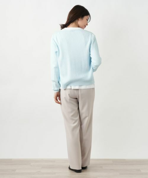 Leilian / レリアン カーディガン・ボレロ | フラワー刺繍Vネックカーディガン【CORSINI & PROTI】 | 詳細6