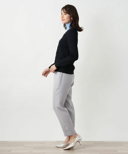 Leilian / レリアン カーディガン・ボレロ | フラワー刺繍Vネックカーディガン【CORSINI & PROTI】 | 詳細8