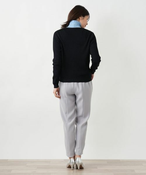 Leilian / レリアン カーディガン・ボレロ | フラワー刺繍Vネックカーディガン【CORSINI & PROTI】 | 詳細9