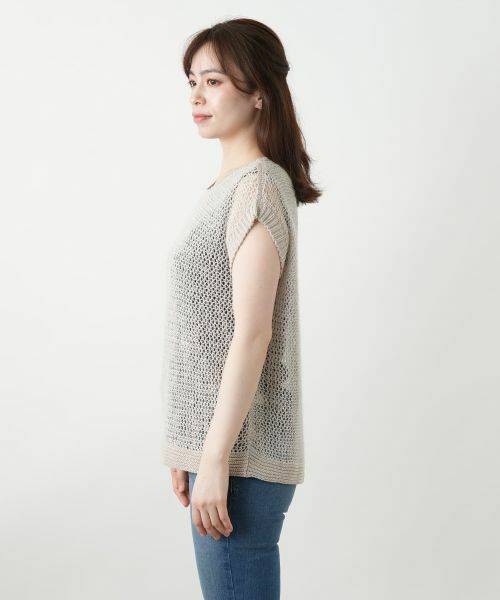 Leilian / レリアン テーラードジャケット | スパンコールニットベスト | 詳細5