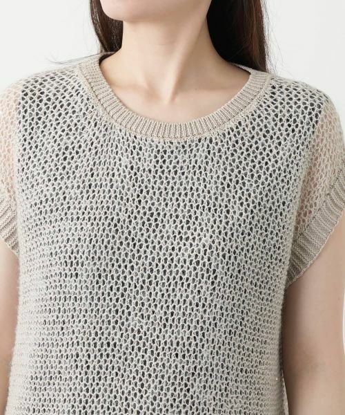 Leilian / レリアン テーラードジャケット | スパンコールニットベスト | 詳細7