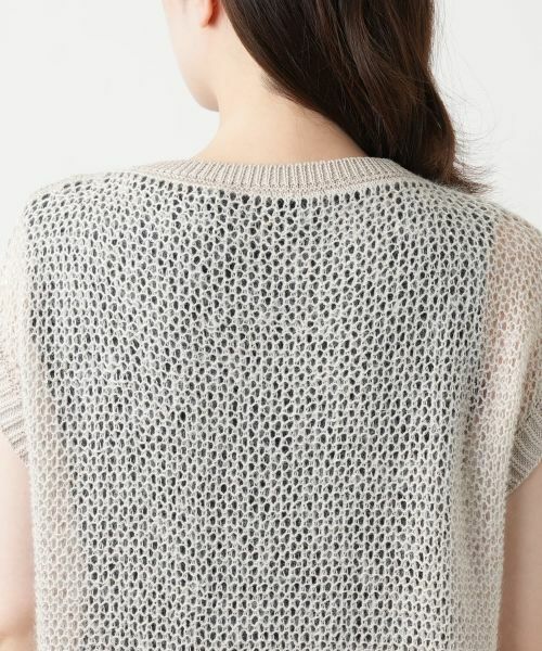 Leilian / レリアン テーラードジャケット | スパンコールニットベスト | 詳細8