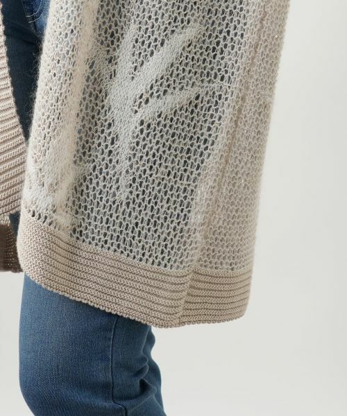 Leilian / レリアン テーラードジャケット | リーフ柄ニットベスト | 詳細10