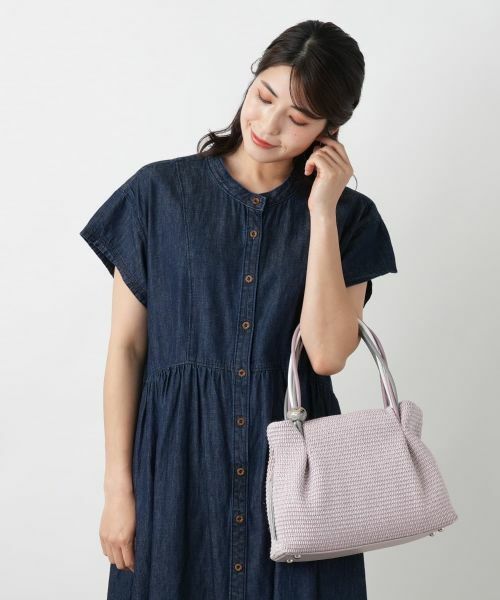 Leilian / レリアン ハンドバッグ | 異素材ミックストート | 詳細13