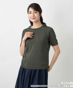 Leilian / レリアン カットソー | ラメクルーネックカットソー【ROCHAS Premiere】