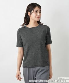 Leilian / レリアン カットソー | ラメクルーネックカットソー【ROCHAS Premiere】