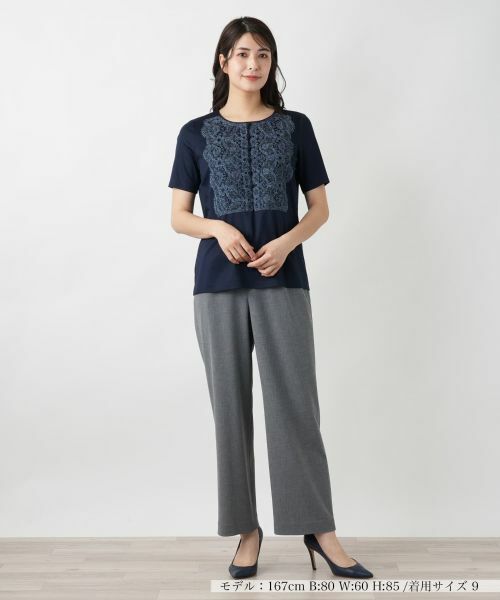 Leilian / レリアン カットソー | 刺繍カットソー【ROCHAS Premiere】 | 詳細1