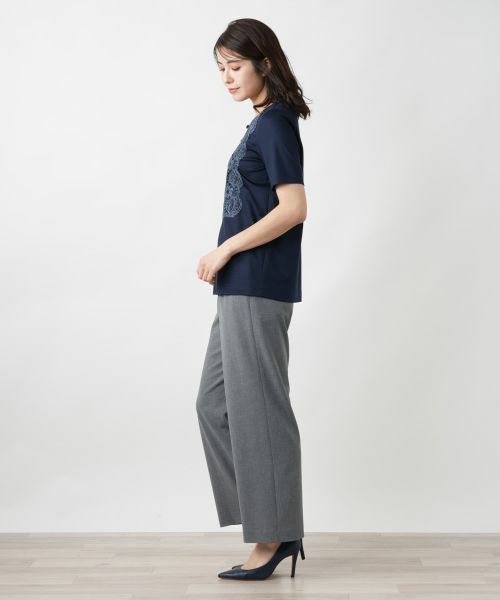 Leilian / レリアン カットソー | 刺繍カットソー【ROCHAS Premiere】 | 詳細2