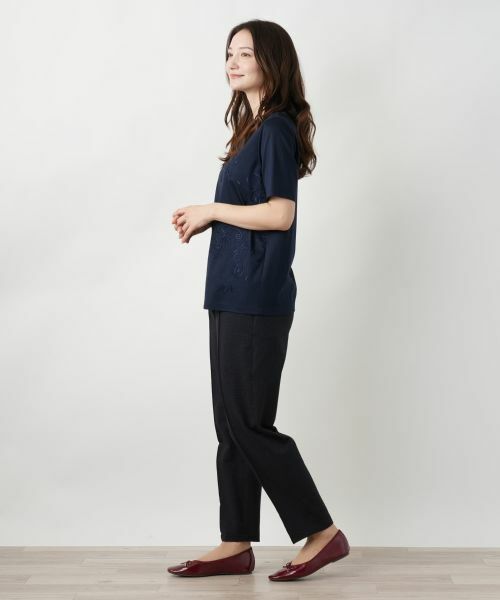 Leilian / レリアン Tシャツ | 刺繍Tシャツ【ROCHAS Premiere】 | 詳細2