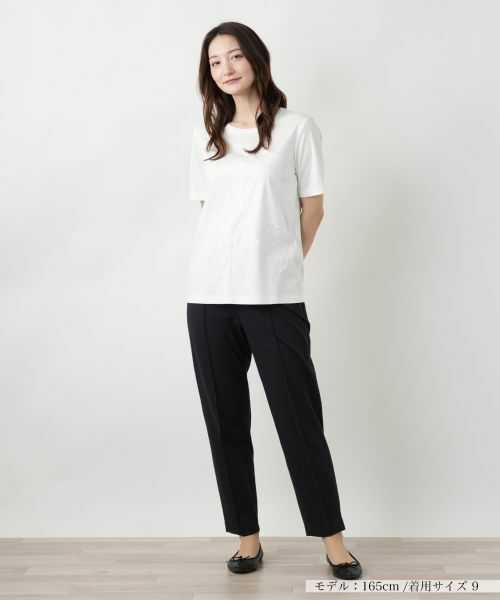 ROCHAS 刺繍入りホワイトTシャツ 109042_db04.jpg?20250611115452
